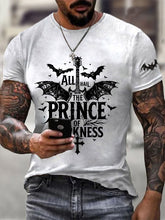 Herren prinz der Dunkelheit gedruckt lässig T-Shirt